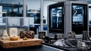 Photorealistic 3D printing scene for The Story of 3D Printing: How It Changed Manufacturing Forever