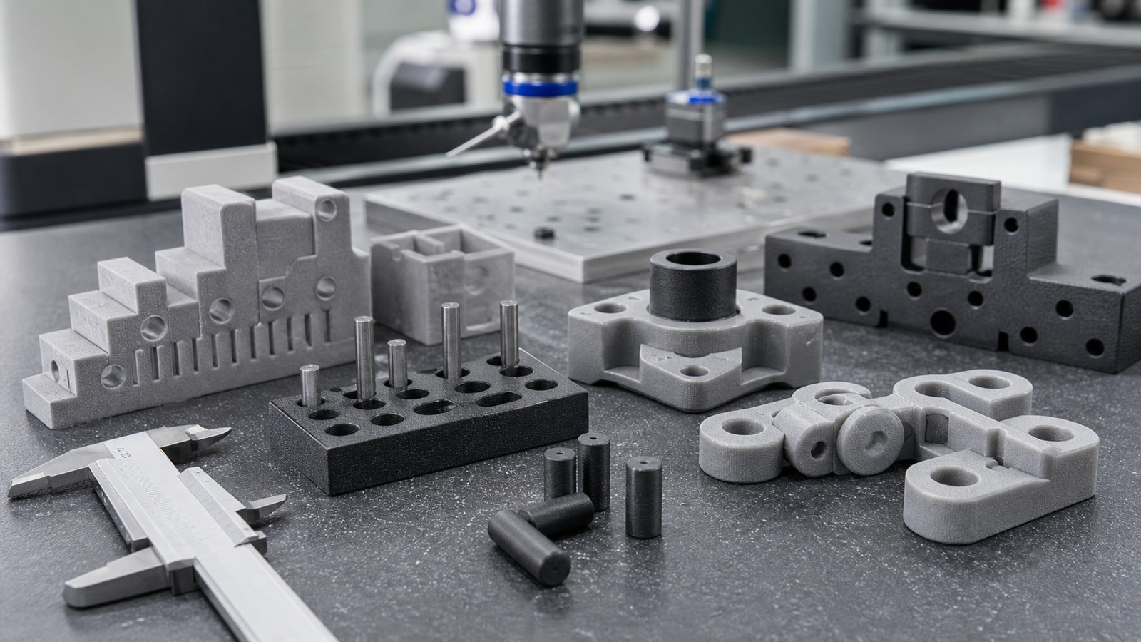 Photorealistic 3D printing scene for SLS 3D Printing Tolerances and Accuracy Explained