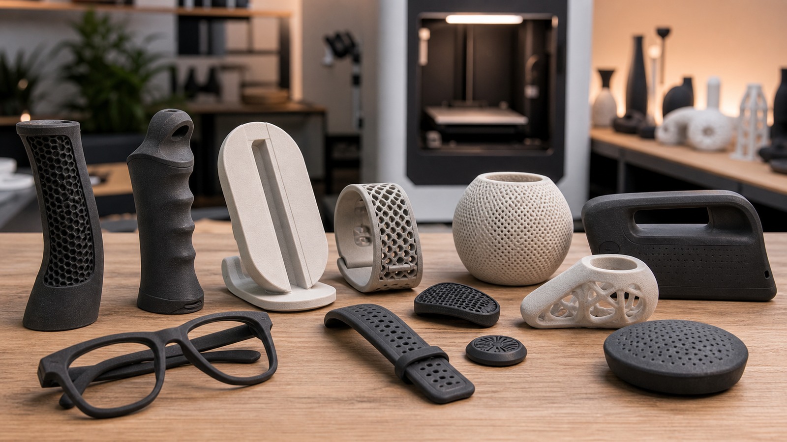 Photorealistic 3D printing scene for SLS 3D Printing for Custom Consumer Products