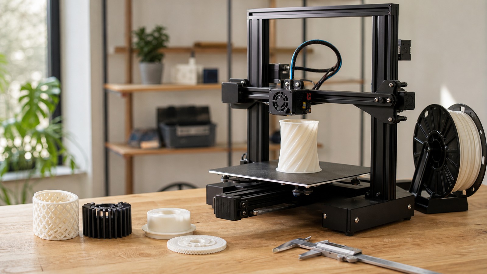3D printing workspace scene for 3D Printing Made Easy: A Simple Introduction for New Users