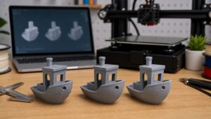3D printing workspace scene for STL vs OBJ vs 3MF: Which 3D Printing File Format Is Best?