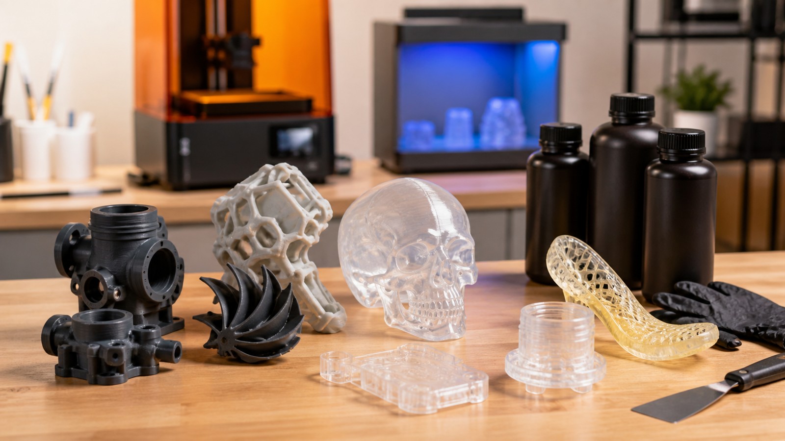Editorial 3D printing image for The Complete Guide to 3D Printing Resin Materials