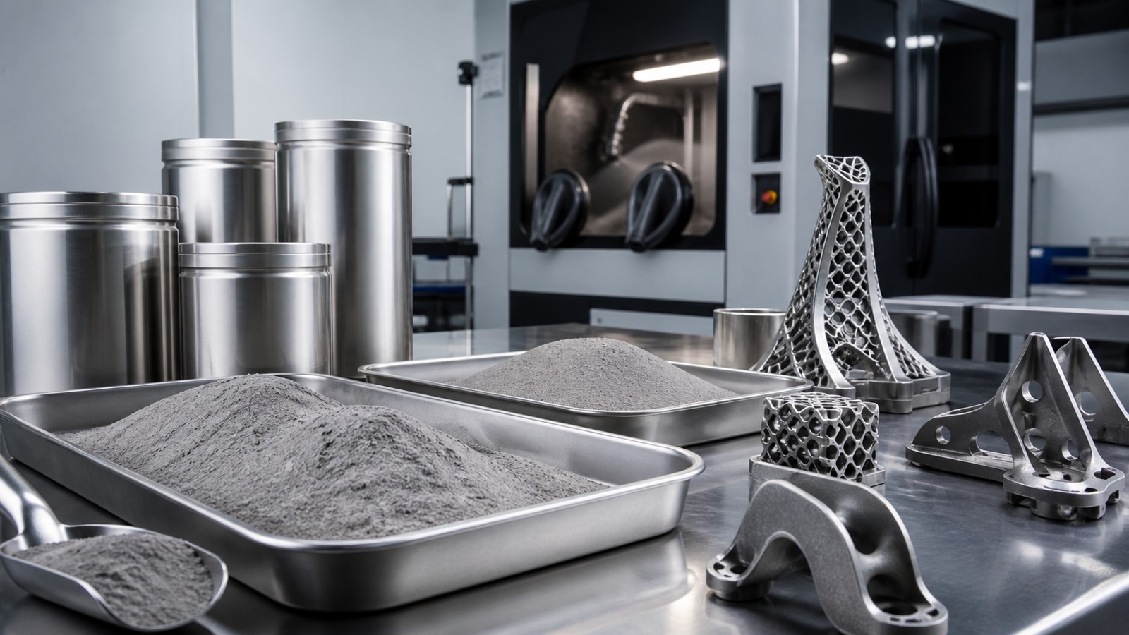 Editorial 3D printing image for The Complete Guide to Metal Powders for 3D Printing