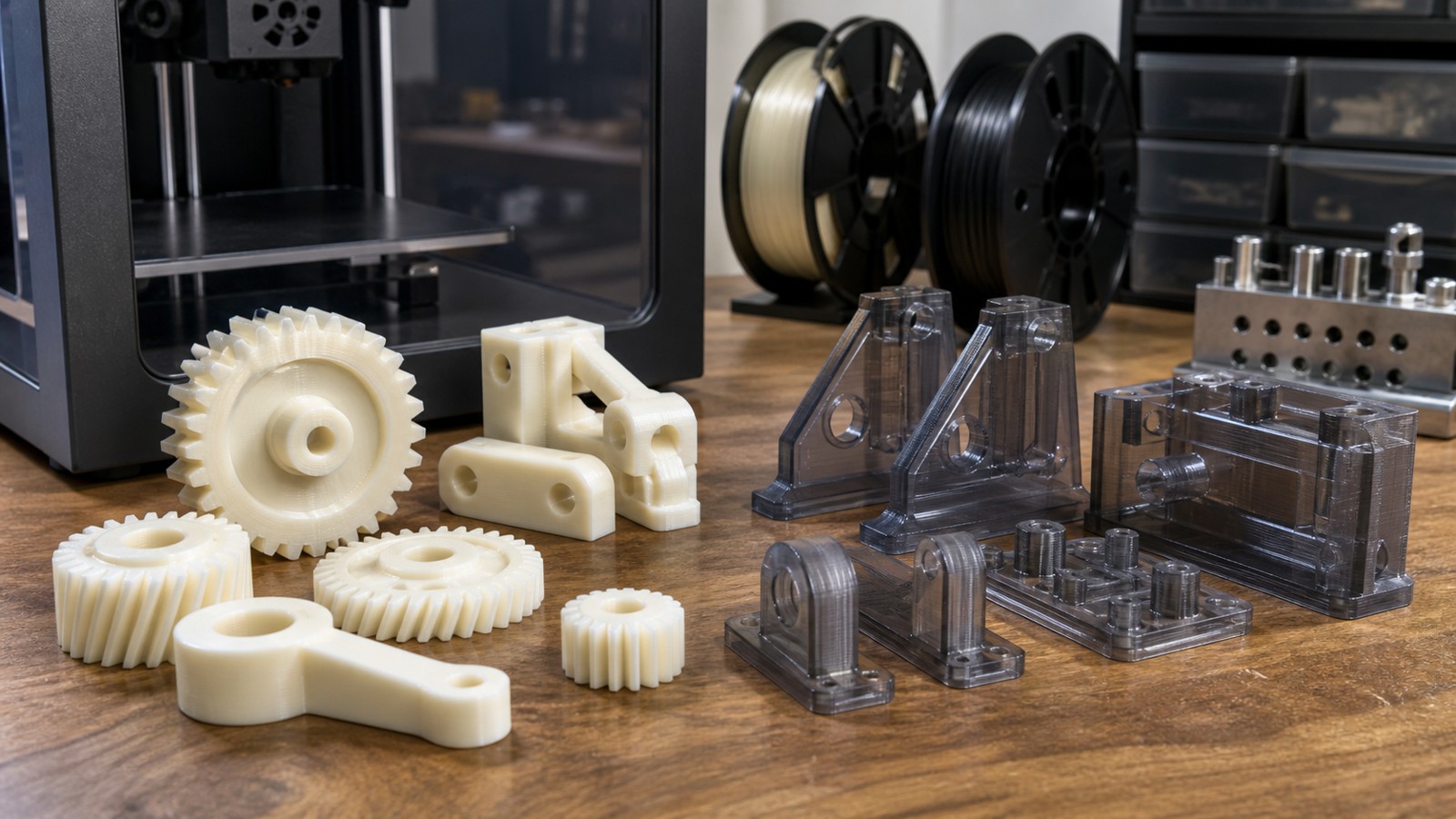 Editorial 3D printing image for Nylon vs Polycarbonate: Which 3D Printing Filament Is Better?