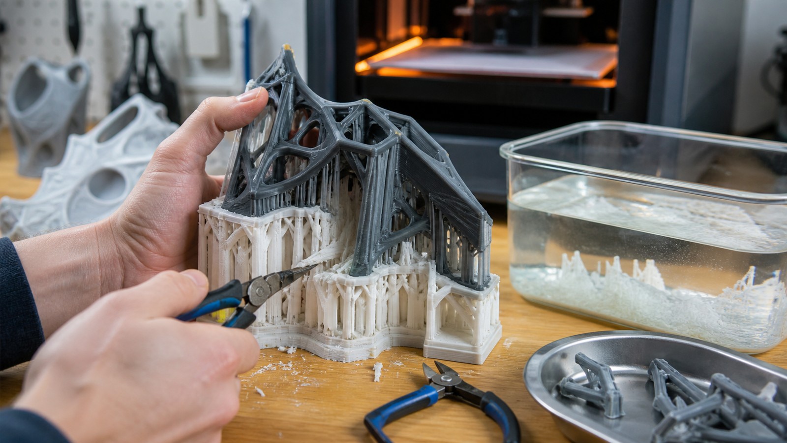 Editorial 3D printing image for Support Materials for 3D Printing: The Complete Beginner's Guide
