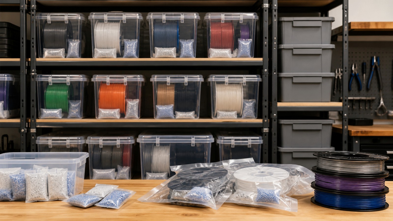 Editorial 3D printing image for The Ultimate Guide to 3D Printer Filament Storage